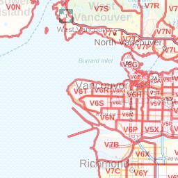 North Vancouver Postal Code Map North Vancouver Postal Codes Map