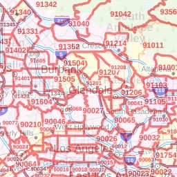 Los Angeles Zip Code Map