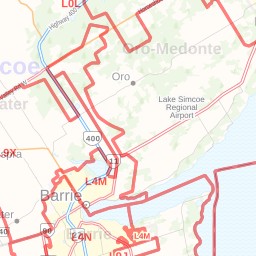 Barrie Postal Code Map Barrie Postal Code Map