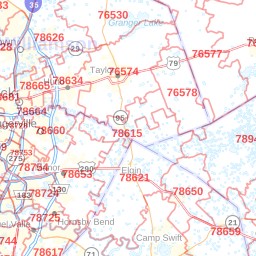 Austin Area Code Map